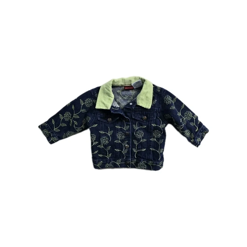 Vintage Girls Cardigan Carter's 18 Months Knit Green‎ Lot Of 9